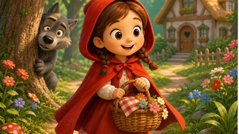 Ilustración del cuento Caperucita Roja