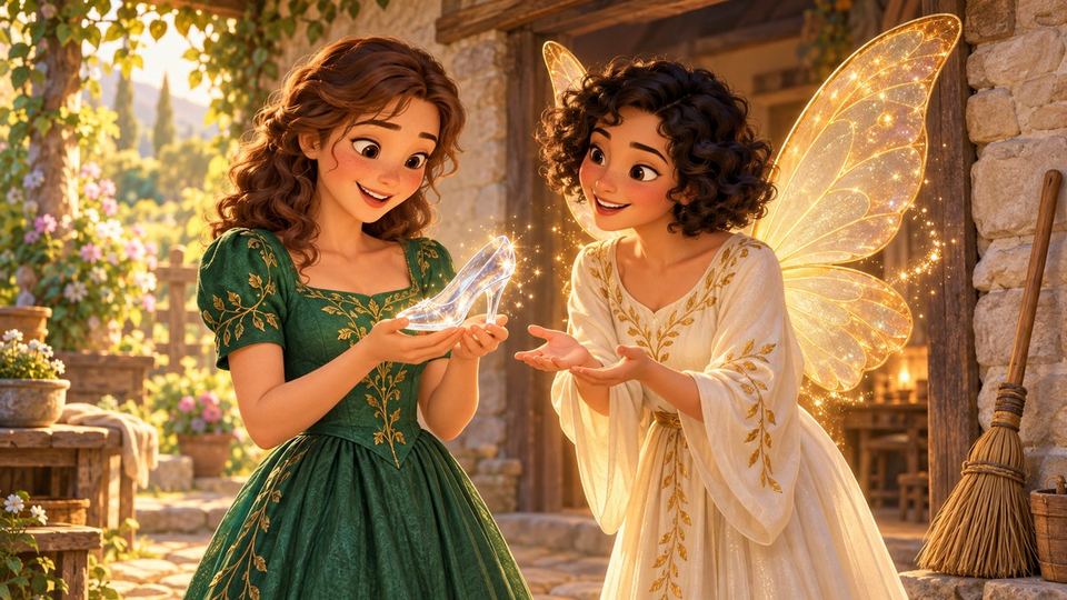 Ilustración del cuento Cenicienta