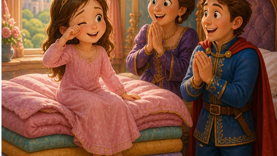 Final del cuento La princesa y el guisante