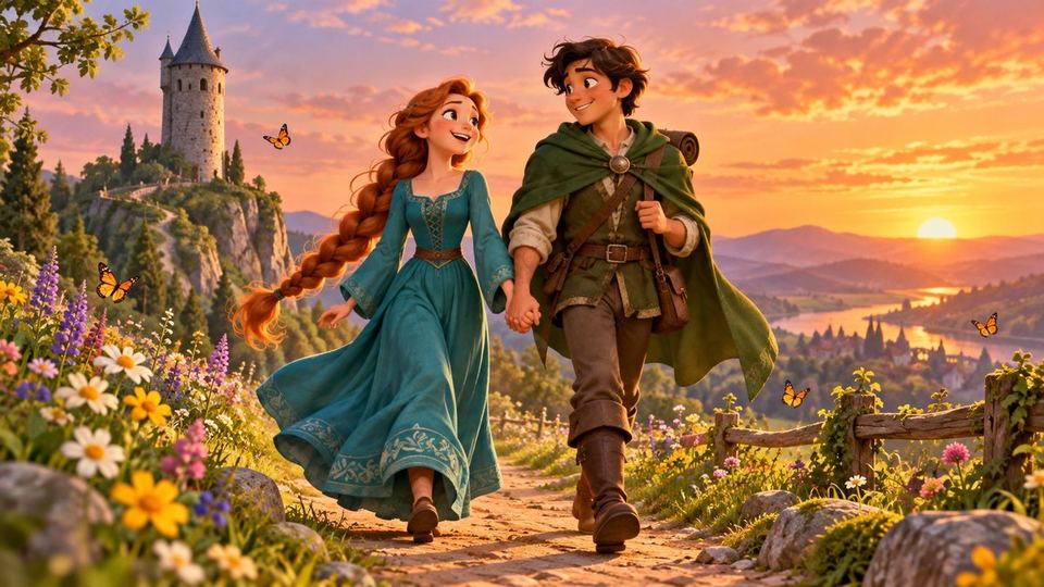 Final del cuento Rapunzel