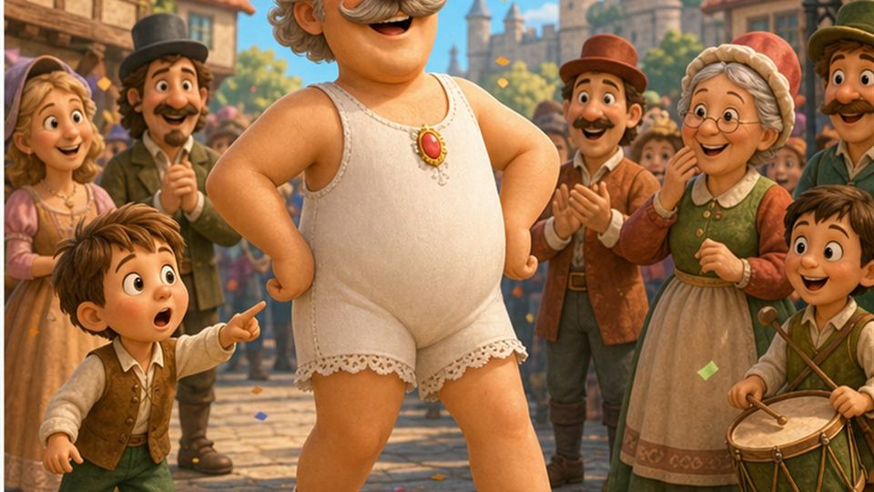 Final del cuento El traje nuevo del emperador