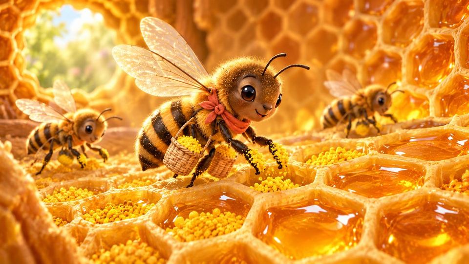 Final del cuento La abeja Lina