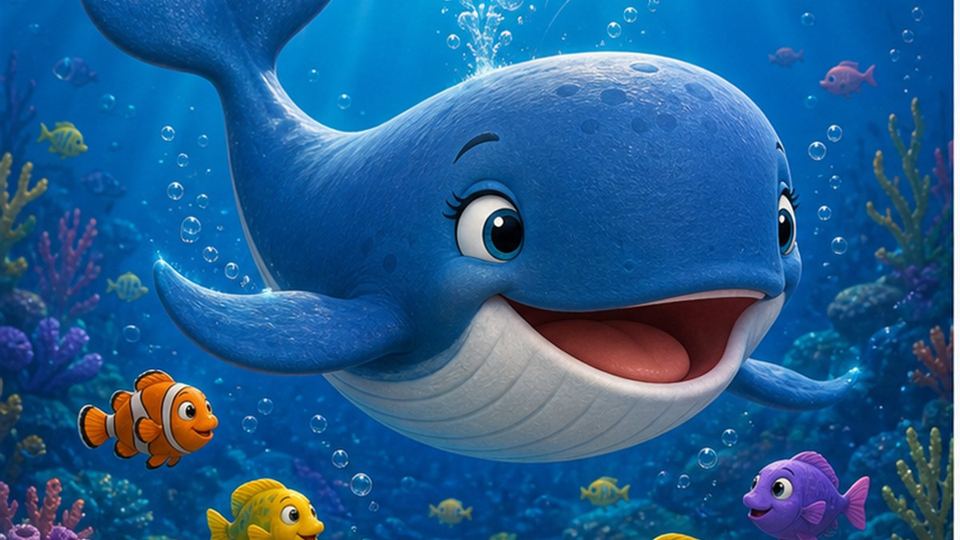 Ilustración del cuento La ballena Bea
