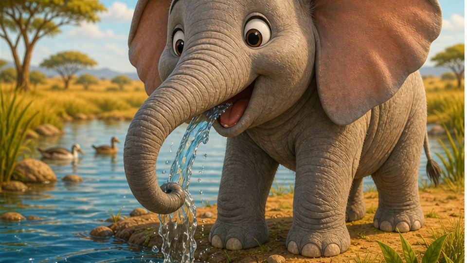 Ilustración del cuento El elefante Eli