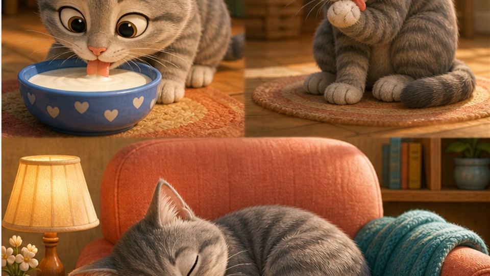 Final del cuento El gato Tomás