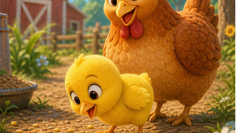 Ilustración del cuento El pollito Pío
