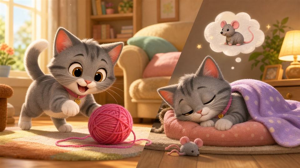 Final del cuento La gata Lola