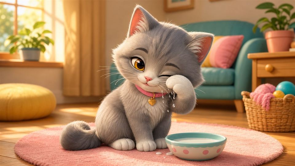 Ilustración del cuento La gata Lola