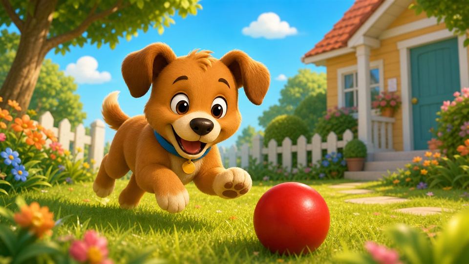 Ilustración del cuento El perro Tom